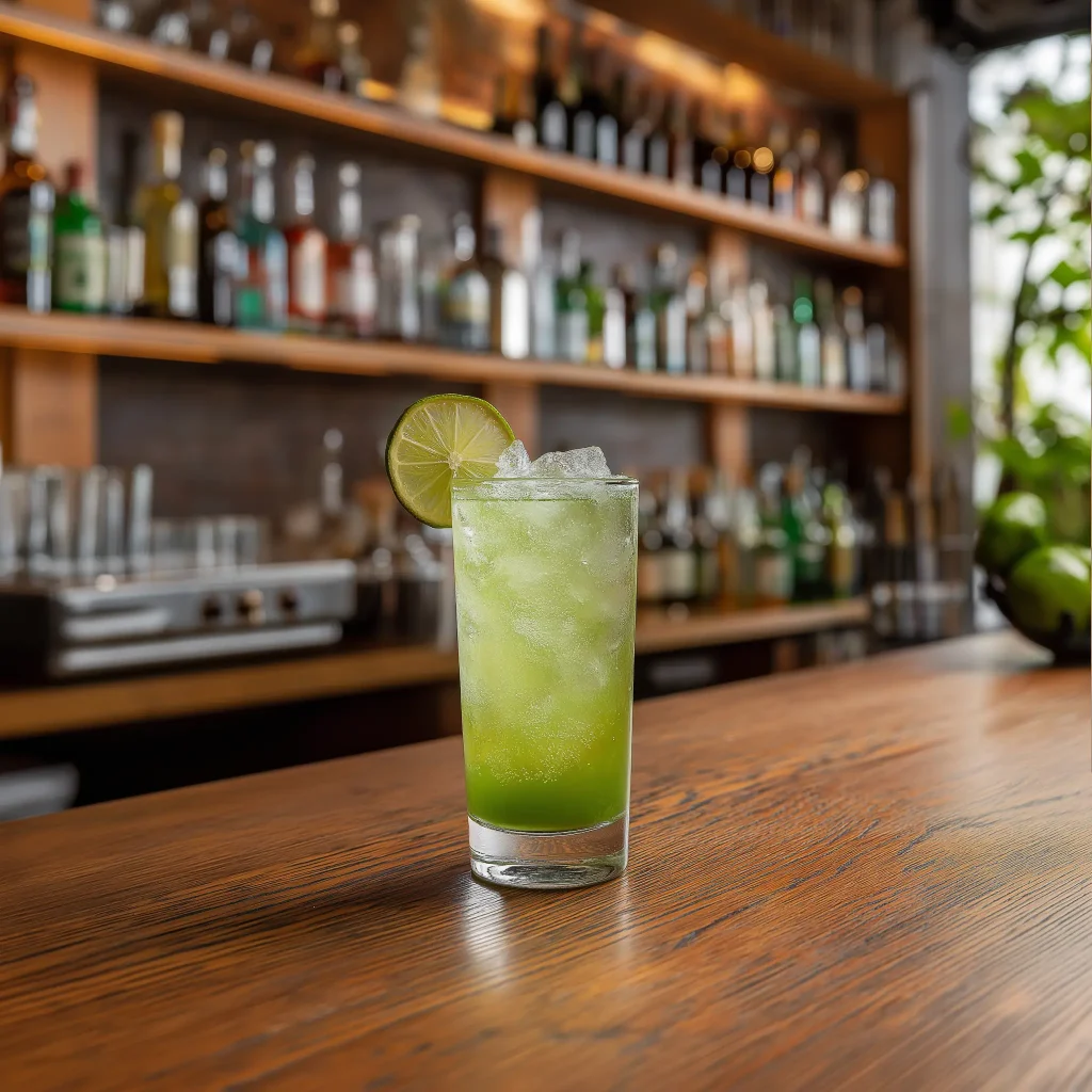 Tokyo Tea med vodka, gin, rom, tequila, midoiri, limejuice & sockerlag