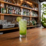 Tokyo Tea med vodka, gin, rom, tequila, midoiri, limejuice & sockerlag