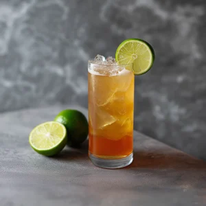 Grog görs med navy rom, limejuice, sockerlag, bitters & vatten