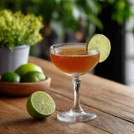 Oriental Cocktail med rye whisky, söt vermouth, marashino & limejuice