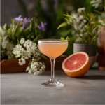 Ernest + Rita med tequila, fläderlikör, grapefruktjuice, limejuice & sockerlag.