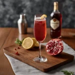 Pomegranate Spritz med röd italiensk bitter, söt vermouth, prosecco & grenadine