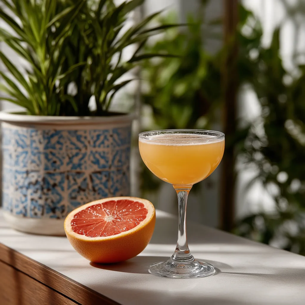 Pompanski Martini med vodka, triple sec, grapefruktjuice, torr vermouth & 2:1 sockerlag