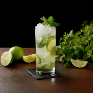 Vodka Mojito med vodka, sockerlag, mynta, limejuice & soda