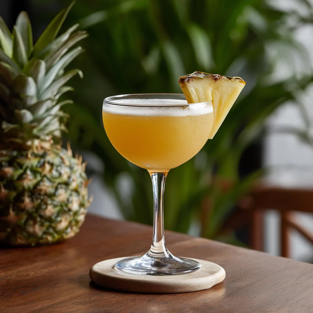 Blanc Space med reposado tequila, vit söt vermouth, ananasjuice, limejuice, vaniljsockerlag & mole bitters