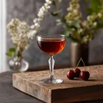 Manhattan Transfer görs med rye whisky, torr vermouth, amaro & orange bitters