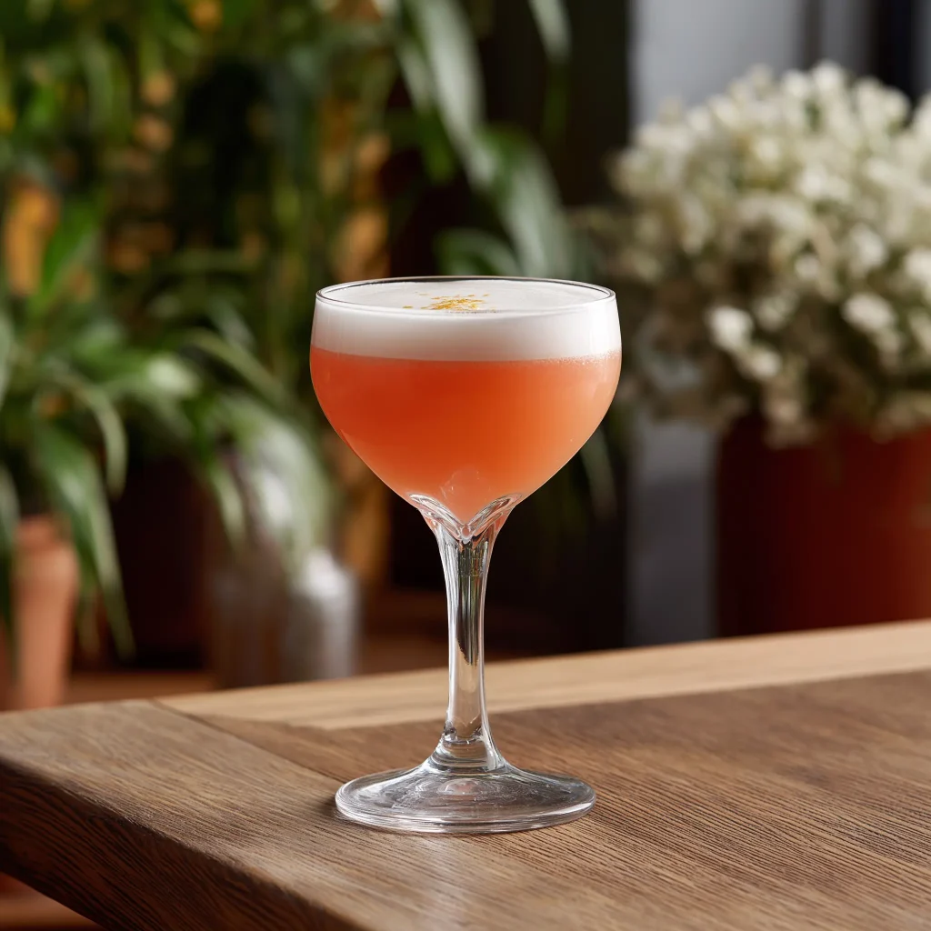 Pink Pearl med calvados, pink grapefruit juice, citronjuice, grenadine & äggvite