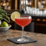 Rude Cosmopolitan med tequila, triple sec, tranbärsjuice, limejuice & saltlösning