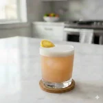 Apricot Lady Sour med ljus rom, apricot brandy, limejuice, sockerlag & äggvita