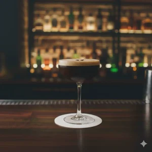 espresso martini med vodka, kaffelikör, espresso