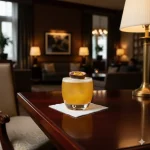 Golden Beautiful med tequila, campari, limejuice, vaniljsyrup, passionssyruo & soda