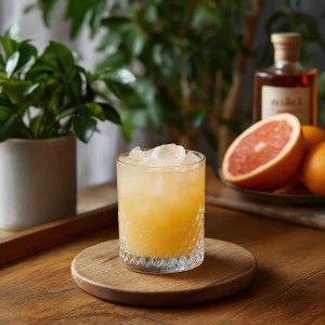 Great Gatsby med vodka, lillet blanc & pink grapefruktjuice