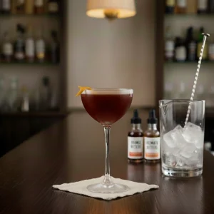 Hearst Martini med gin, rosso vermouth, orange bitters & aromatiska bitter