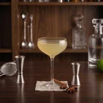 Spice Trade med gin, kanelsockerlag, citronjuice & basilika