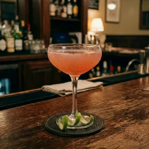 Gypsy Gentleman med bourbon, limejuice, grenadine & Fernet Branca