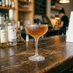 Light & Day med gin, gul chartreuase, marashinolikör, apelsinjuice & peychauds bitter