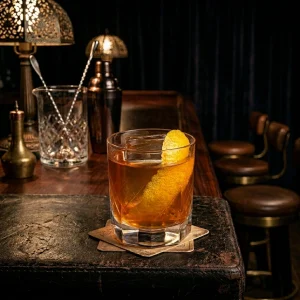 Old Square med rye whisky, armagnac, benedcitine, söt vermouth, oloroso sherry & bitters