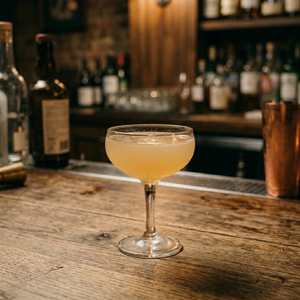 Pisco Bee´s Knees med pisco, citronjuice & honungssockerlag