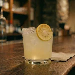 Yuzu Margarita med tequila, cointreau. yuzu & agave