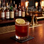 Bourbon Renewal med bourbon, creme de cassis, citronjuice, sockerlag & aromatiska bitter