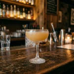 Elixir Tropical med ljus rom, limejuice, orgeat, marashinolikör, aromatiska bitter & mynta