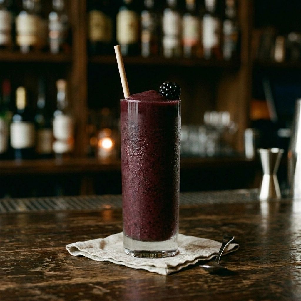 Mure & Lavender Batida med cachaca, limejuice. kokosvatten, lavendel & björnbär