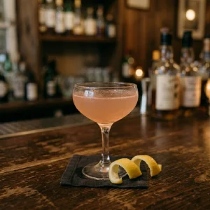 Royal Smile med gin, calvados, citronjuice, sockerlag & grenadine