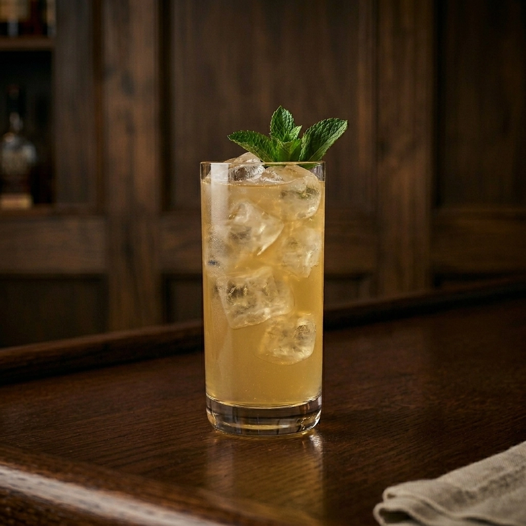 The Waysider med bourbon, mynta, sockerlag, limejuice & ginger beer