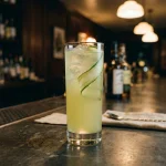 Easy Street med gin, fläderlikör, gurka, citronjuice, sockerlag & soda