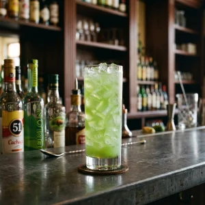Kiwi Batida med cachaca, kiwi & sockerlag