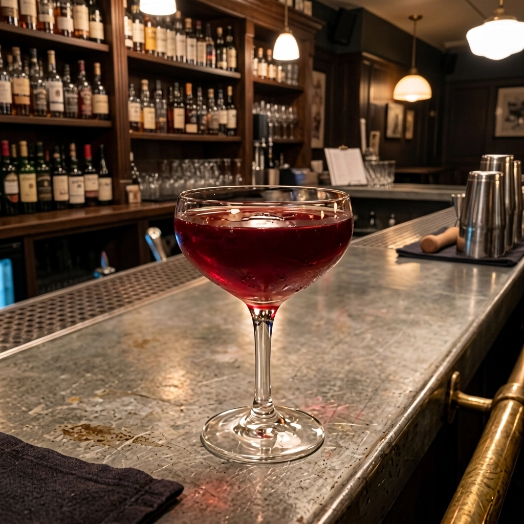 Tartini med vodka, chambord, tranbärsjuice & hallon