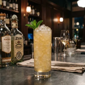 Cobra Clutch med tequila, mezcal, limejuice, demararasockerlag, ananasjuice & absinth