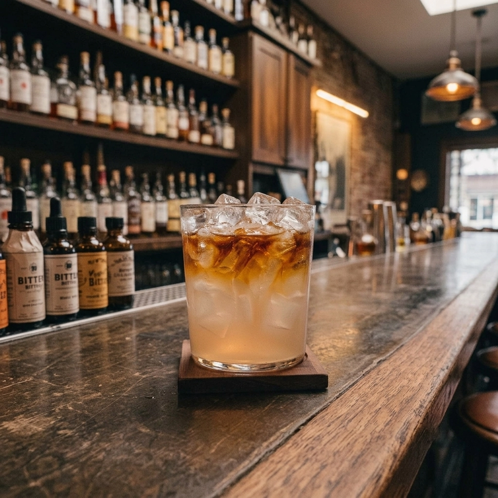 Mai Kinda Gai med overproof rom, spiced rom, cointreau, limejuice & kryddig scockerlag