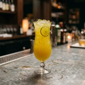 El Capitan Hook med mezcal, bananlikör, marashinolikör, ananasjuice & limejuice