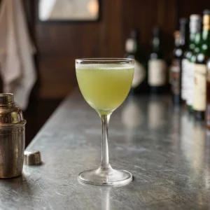 Gin Eyre med gin, citronjuice, cointreau, sockerlag, mynta & orange bitters