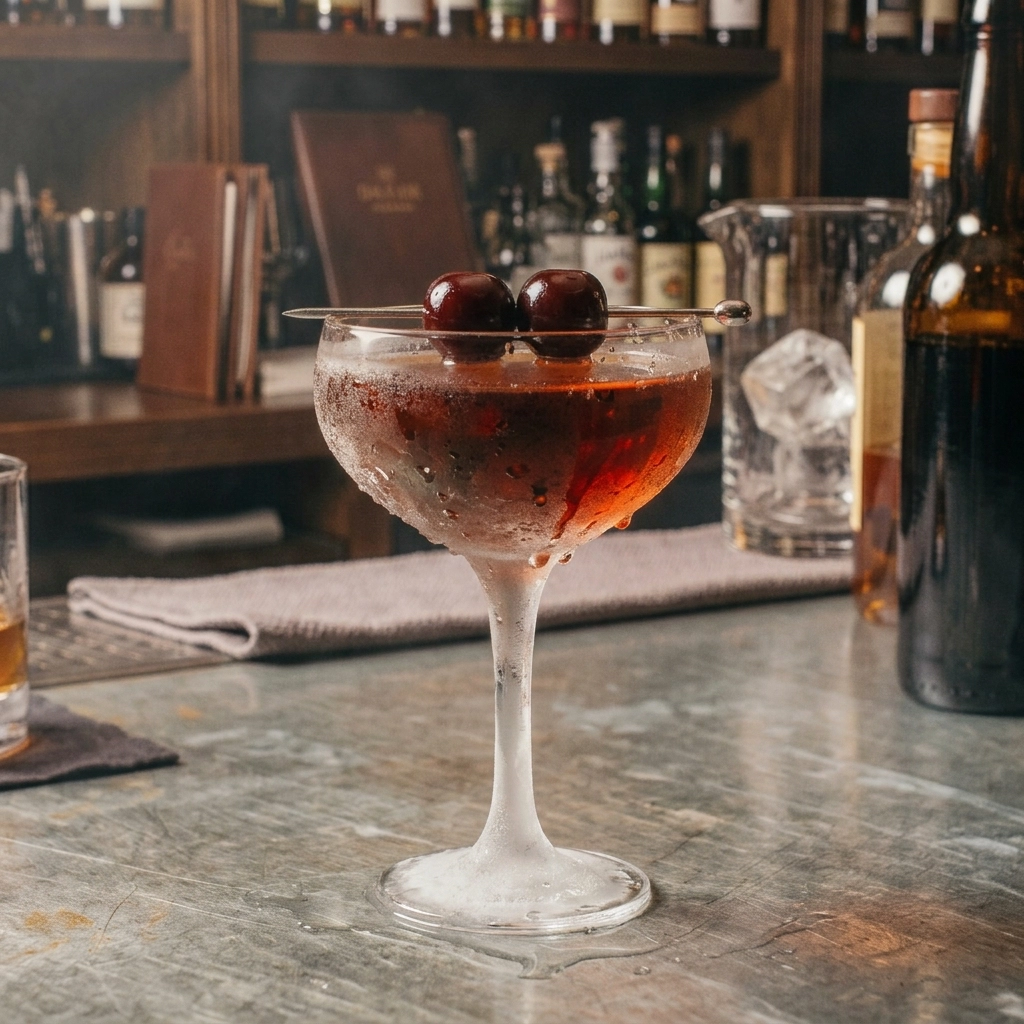 Little Italy med rye whisky, söt vemrouth & cynar