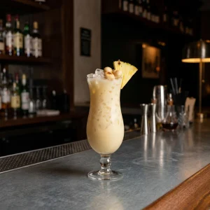 Macadamia Nut Chi Chi med vodka, macadamialikör, ananasjuice & kokosmjölk