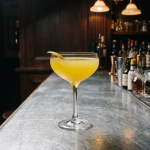 Monte Cassino med rye whisky, benedictine, grän chartreuse & citronjuice