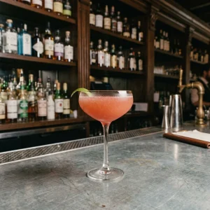 Debutante med gin, limejuice, grenadine & orange bitters