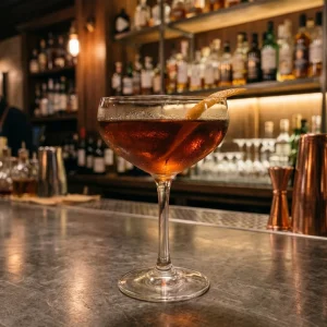Toronto med rye whisky, Fernet-Branca, sockerlag & angostura bitters