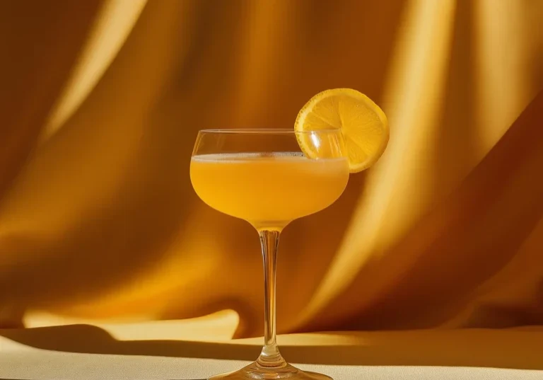 Casino Cocktail med Old Tom Gin, citronjuice, apelsinjuice, maraschinolikör & orange bitters