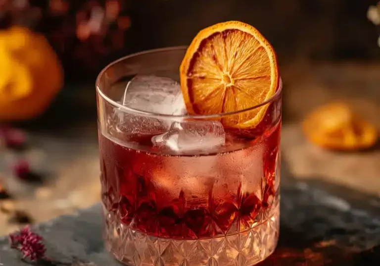 Cornwall Negroni med gin, vermouth, punt e mes & campari