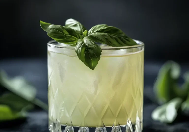 Gin Basil Smash med gin, citronjuice, sockerlag & basilika