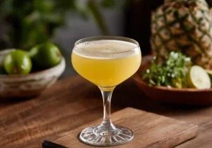 Wray´s Nephew görs med Wray and Nephew overproof rom, amber rom, ananasjuice, limejuice, sockerlag & fernet
